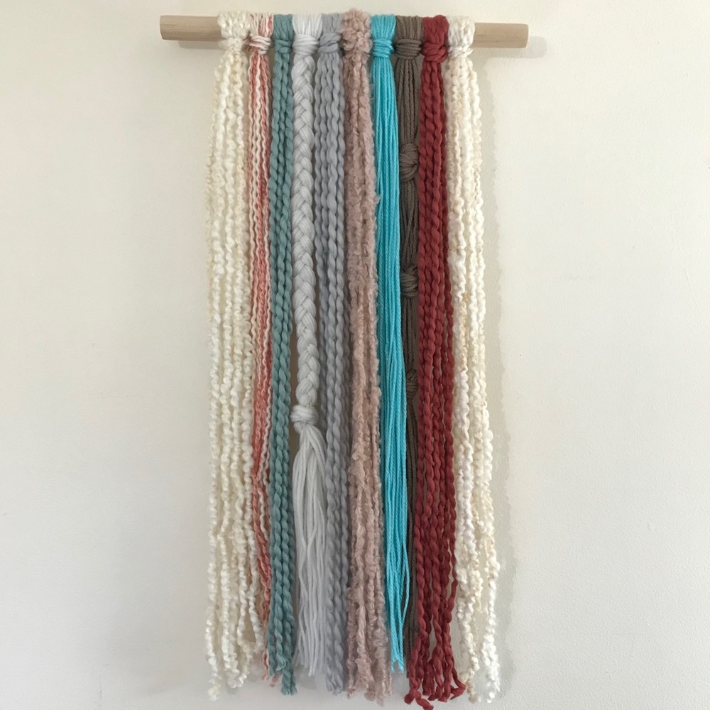Wild Peony 23” Boho Yarn Wall Hanging